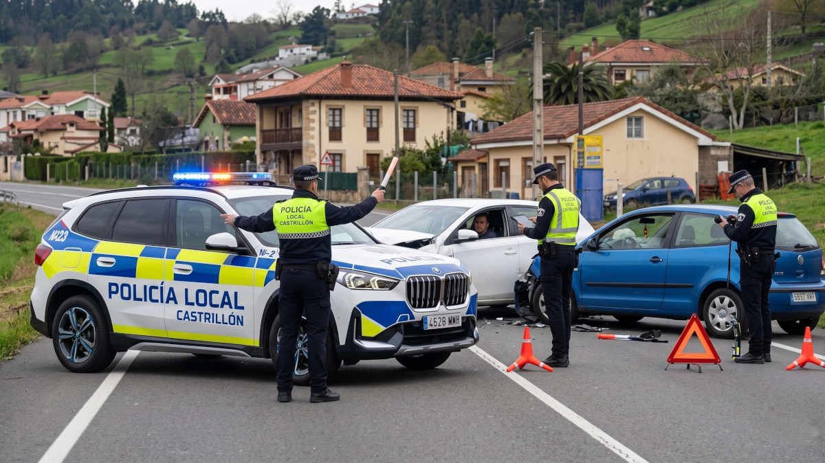 Accidente de tráfico - Imagen generada por IA