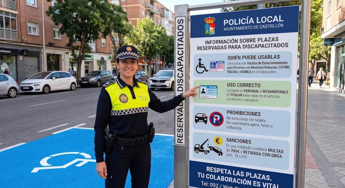 Plazas para discapacitados - Imagen generada por IA