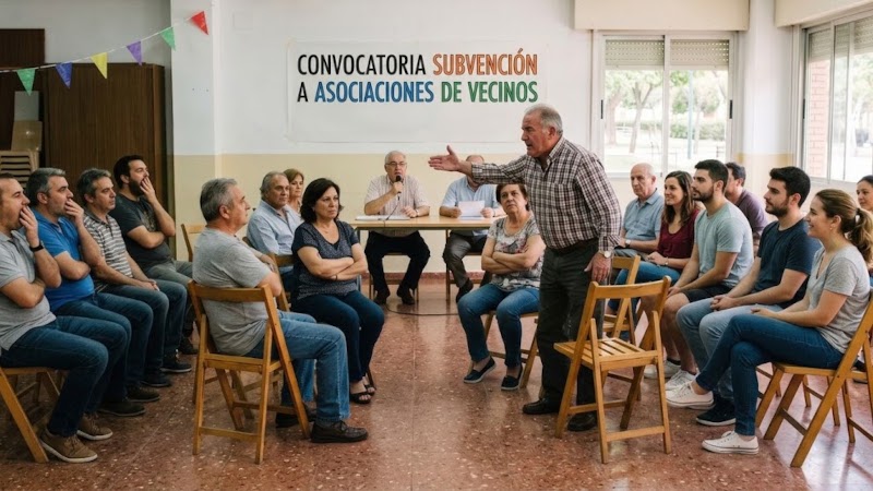 Subvención asociaciones vecinos. Imagen hecha con IA.